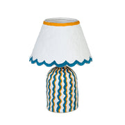 Blum Scalloped Cotton Mache Table Lamp