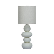 Pebble Cream Papier Mache Table Lamp