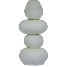 Pebble Cream Papier Mache Table Lamp