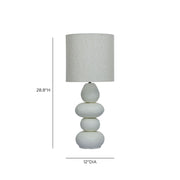 Pebble Cream Papier Mache Table Lamp