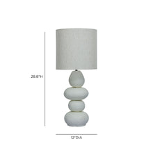 Pebble Cream Papier Mache Table Lamp