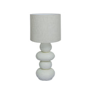 Pebble Cream Papier Mache Table Lamp