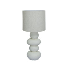 Pebble Cream Papier Mache Table Lamp
