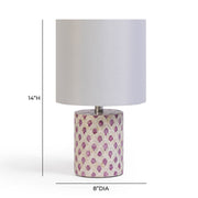 Merlot White Capiz Shell Table Lamp