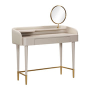 Penelope 45" Vegan Leather Wrapped Vanity Desk With Drawer