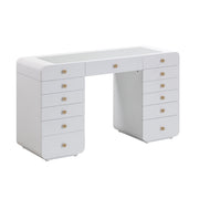 Hollywood 56" White Desk with Vanity Mirror
