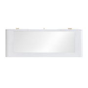 Hollywood 56" White Desk with LED Panel Vanity Mirror