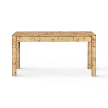 Berri 60" Natural Burl 3-Drawer Work Desk