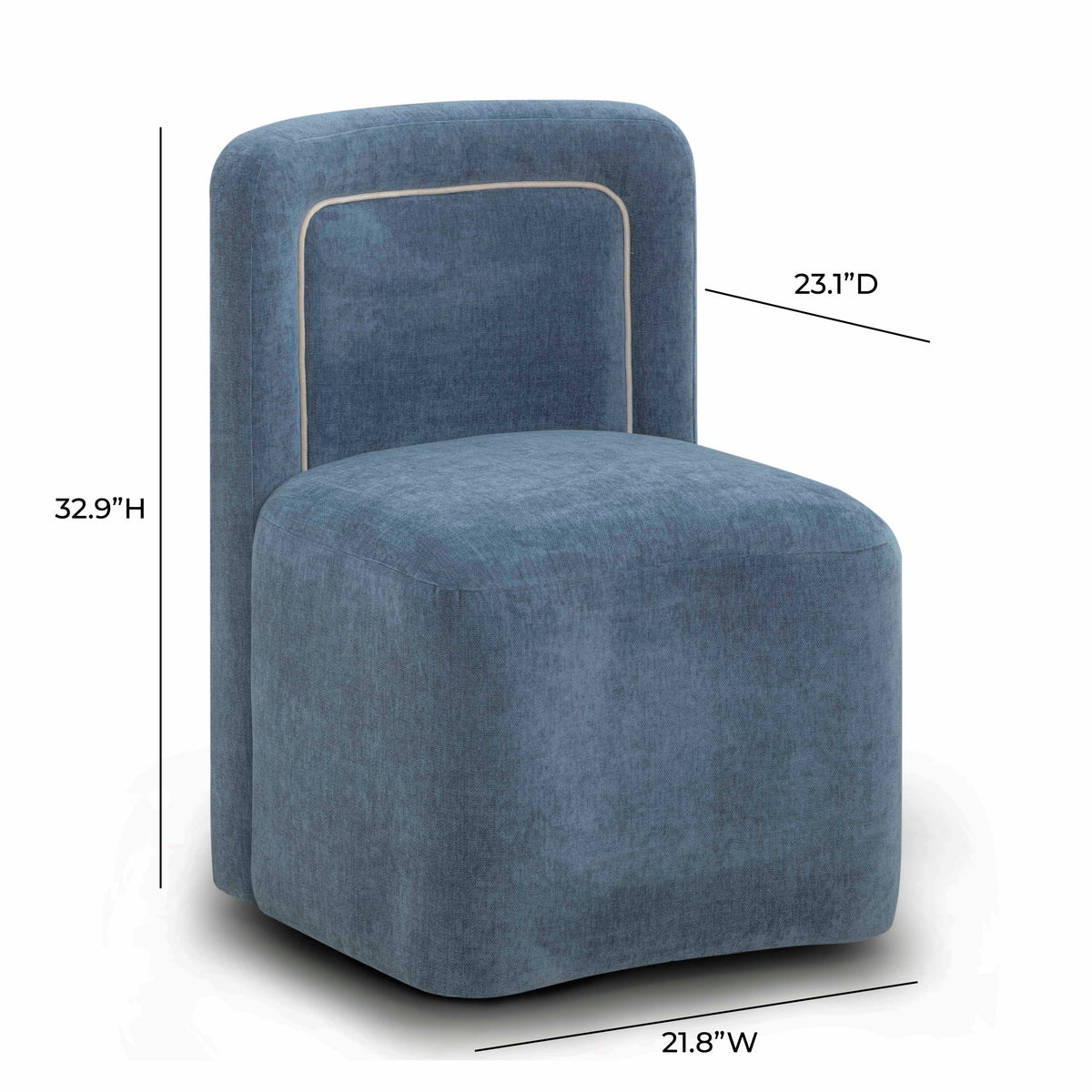 Dolce Performance Velvet Rolling Desk Chair