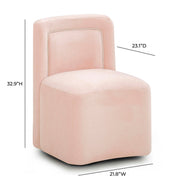 Dolce Performance Velvet Rolling Desk Chair