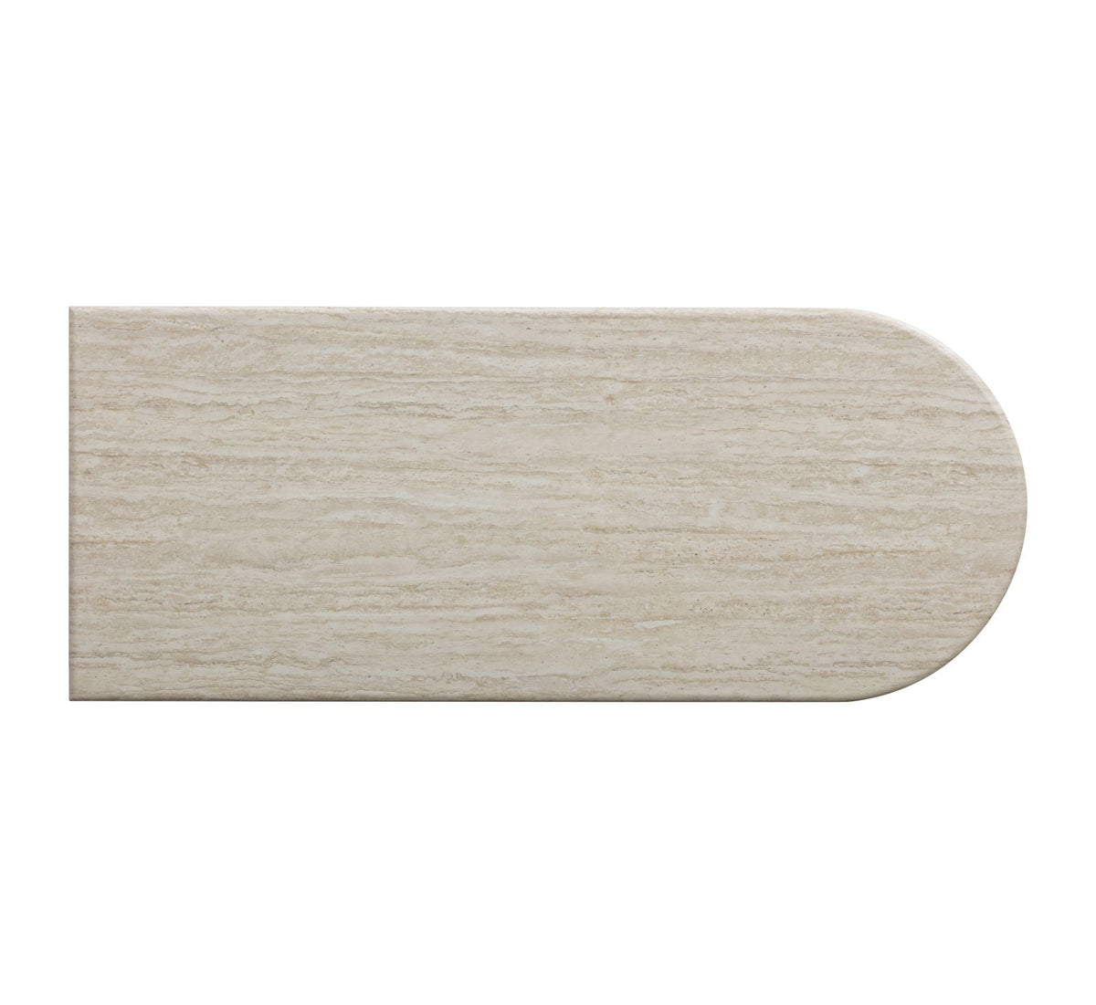 Marlene 47" Cream Faux Travertine Vanity Desk