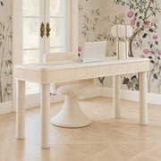 Sarah 55" Cream 2-Drawer Executive Work Desk