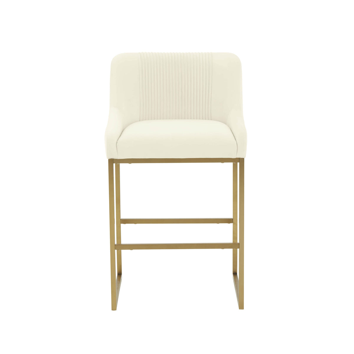Lisa Pleated Performance Velvet Counter Stool by Inspire Me! Home Decor