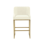 Lisa Pleated Performance Velvet Counter Stool by Inspire Me! Home Decor