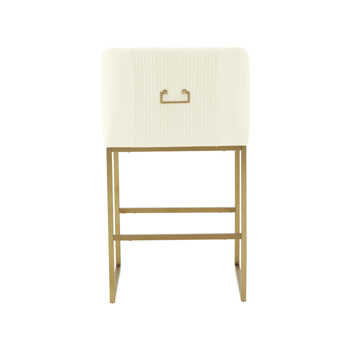 Lisa Pleated Performance Velvet Counter Stool by Inspire Me! Home Decor