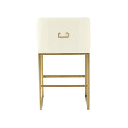 Lisa Pleated Performance Velvet Counter Stool by Inspire Me! Home Decor