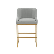 Lisa Pleated Performance Velvet Counter Stool by Inspire Me! Home Decor