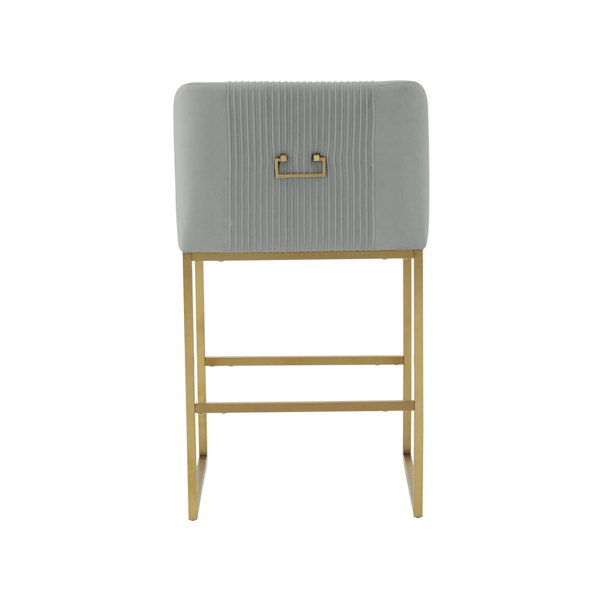 Lisa Pleated Performance Velvet Counter Stool by Inspire Me! Home Decor