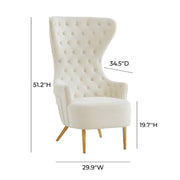 Jezebel Performance Velvet Wingback Accent Chair by Inspire Me! Home Decor