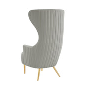 Julia Performance Velvet Channel Tufted Wingback Accent Chair by Inspire Me! Home Decor