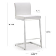 Parma Performance Vegan Leather Counter Stool - Set of 2
