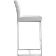 Denmark Performance Vegan Leather Stool with Silver Base - Set of 2