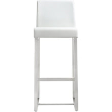 Denmark Performance Vegan Leather Stool with Silver Base - Set of 2