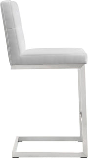 Helsinki White Performance Vegan Leather Stool - Set of 2