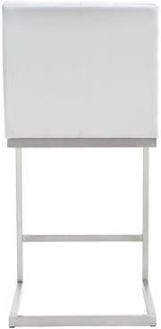 Helsinki White Performance Vegan Leather Stool - Set of 2