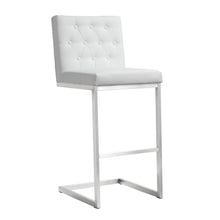 Helsinki White Performance Vegan Leather Stool - Set of 2