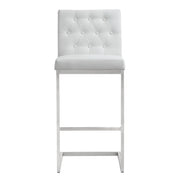 Helsinki White Performance Vegan Leather Stool - Set of 2