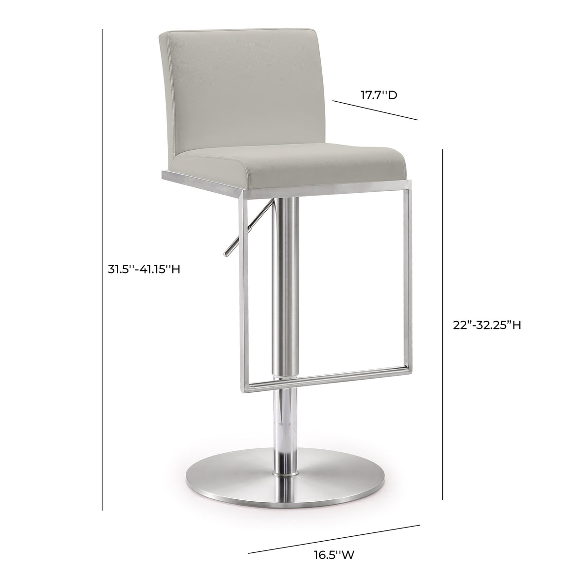 Amalfi Performance Vegan Leather Adjustable Stool