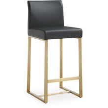 Denmark Performance Vegan Leather Stool with Gold Base - Set of 2