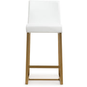 Denmark Performance Vegan Leather Stool with Gold Base - Set of 2