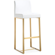 Denmark Performance Vegan Leather Stool with Gold Base - Set of 2