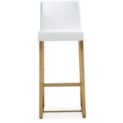 Denmark Performance Vegan Leather Stool with Gold Base - Set of 2