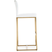 Denmark Performance Vegan Leather Stool with Gold Base - Set of 2