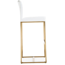 Denmark Performance Vegan Leather Stool with Gold Base - Set of 2