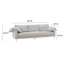Vari 90" Textured Performance Velvet Lounge Sofa