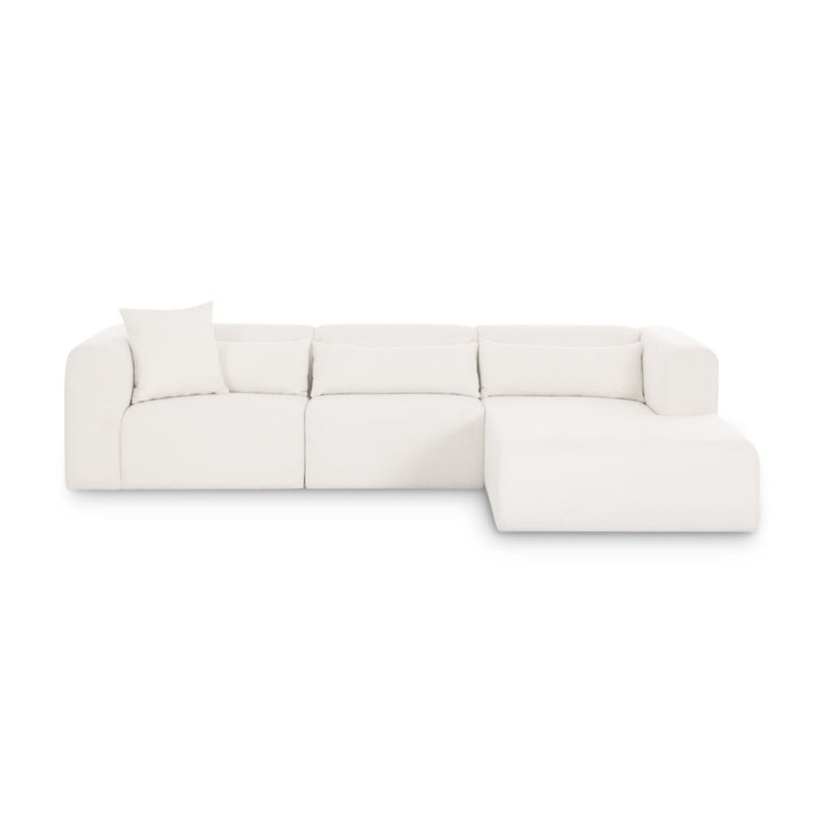 Tarra 3-Piece Cream Performance Chenille Modular Sectional