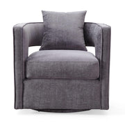 Kennedy Performance Velvet Swivel Accent Chair