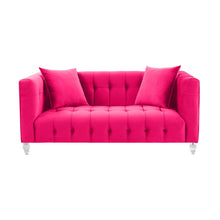 Bea 66" Hot Pink Performance Velvet Loveseat