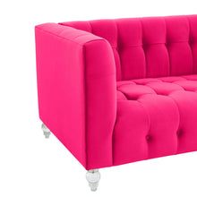 Bea 66" Hot Pink Performance Velvet Loveseat