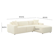 Olafur 2-Piece Performance Fabric L-Shaped Sectional