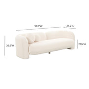 Amelie 91" Contract-Grade Faux Fur Sofa