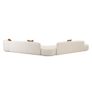 Fickle Cream Performance Boucle 5-Piece Modular Chaise Sectional