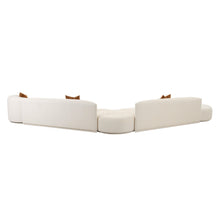 Fickle Cream Performance Boucle 5-Piece Modular Chaise Sectional