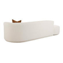 Fickle 112" 2-Piece Cream Performance Boucle Chaise Modular Sofa