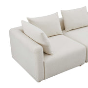 Hangover 5-Piece Cream Performance Boucle Modular L-Sectional