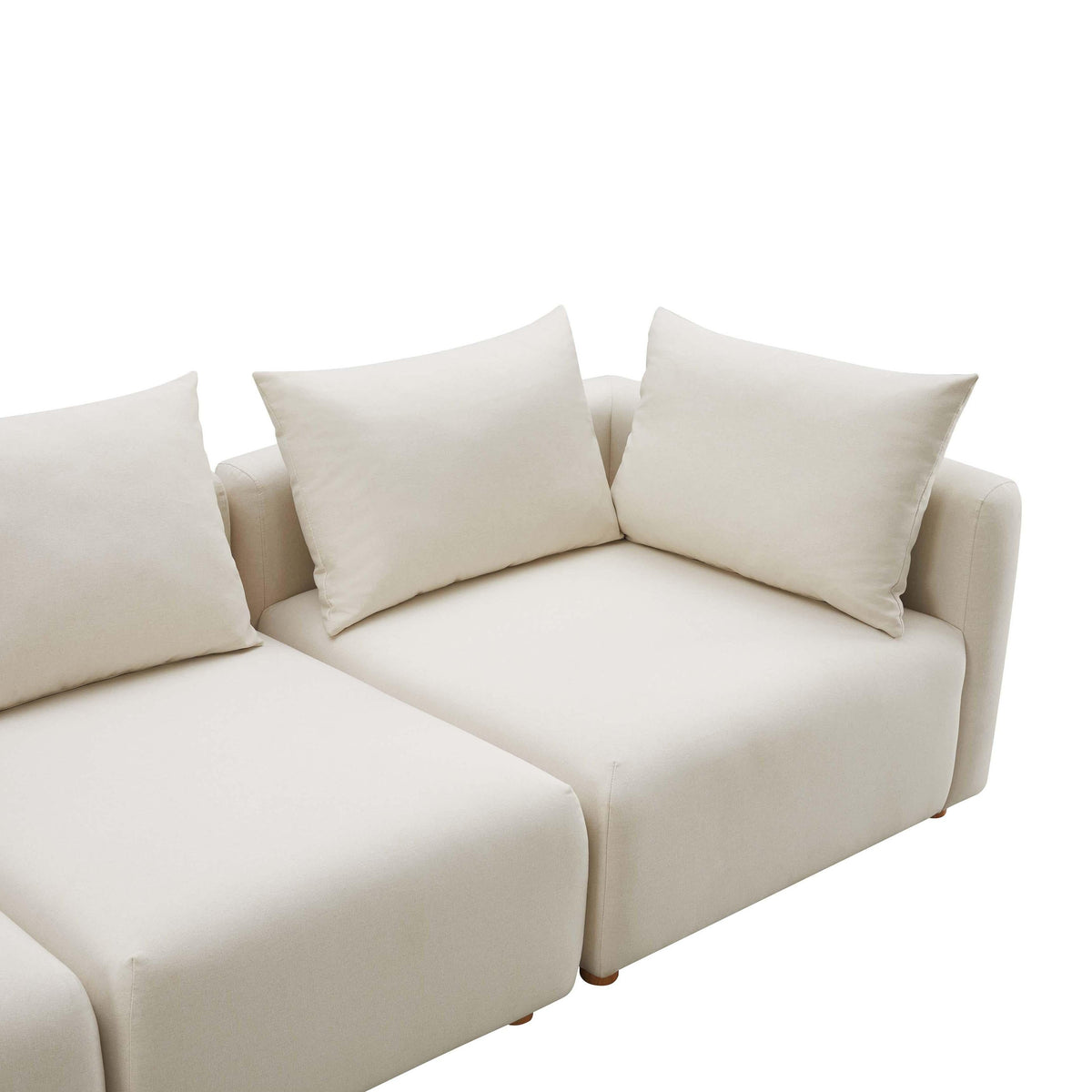 Hangover 4-Piece Cream Performance Linen Modular Sectional